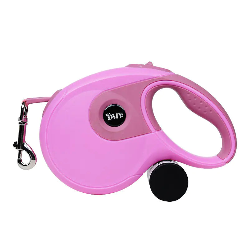 Retractable Dog Leash with One Button Lock and Grip
